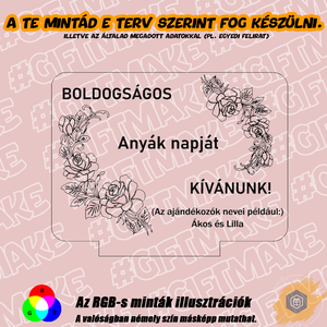 Boldogságos Anyák napját Kívánunk - 3D LED LÁMPA Anyák napjára - otthon & életmód - lámpa - hangulatlámpa - Meska.hu
