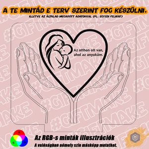 Az otthon ott van ahol az anyukám - 3D LED LÁMPA Anyáknak - otthon & életmód - lámpa - hangulatlámpa - Meska.hu