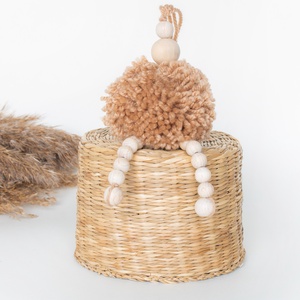 Kék pompom fityegő, Gyerekszoba dekor, Pompon fityegő - otthon & életmód - babaszoba, gyerekszoba - babaszoba dekoráció - Meska.hu