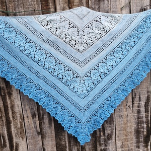 Búzavirág horgolt kendő - Meska.hu