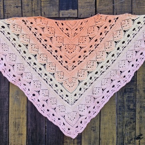 Mézbogyó horgolt vállkendő - ruha & divat - sál, sapka, kendő - vállkendő - Meska.hu