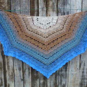 Tengerpart horgolt vállkendő - Meska.hu