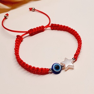 Védelmező Evil Eye állítható karkötő csillaggal - ékszer - karkötő - fonott karkötő - Meska.hu
