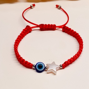 Védelmező Evil Eye állítható karkötő csillaggal - ékszer - karkötő - fonott karkötő - Meska.hu
