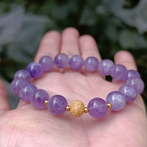 Ametiszt ásványkarkötő illatos Palo Santoval és fülbevalóval - ékszer - ékszerszett - Meska.hu