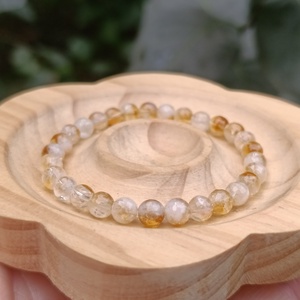 Bőségvonzó fazettált citrin ásványkarkötő - Meska.hu