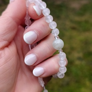 Akvamarin és hegyikristály csomózott karkötő és fülbevaló, a belső béke ékszere - ékszer - ékszerszett - Meska.hu Akvamarin és hegyikristály csomózott karkötő és fülbevaló, a belső béke ékszere - ékszer - ékszerszett - Meska.hu