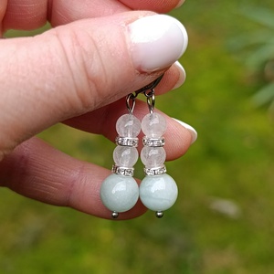 Akvamarin és hegyikristály csomózott karkötő és fülbevaló, a belső béke ékszere - ékszer - ékszerszett - Meska.hu Akvamarin és hegyikristály csomózott karkötő és fülbevaló, a belső béke ékszere - ékszer - ékszerszett - Meska.hu