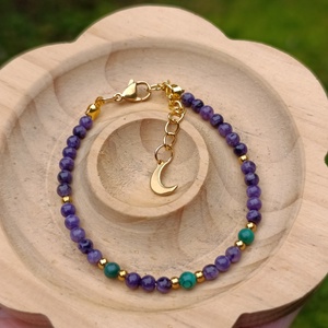 Átalakulás ásványkarkötő csaroittal és malachittal - Meska.hu