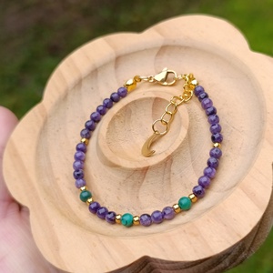 Átalakulás ásványkarkötő csaroittal és malachittal - ékszer - karkötő - ásványkarkötő - Meska.hu