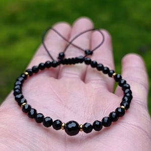 Védelmező fekete turmalin ásványkarkötő, Ékszer, Karkötő, Ásványkarkötő, Ékszerkészítés, MESKA