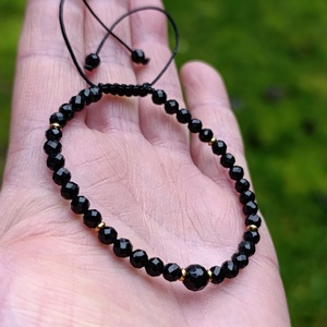 Védelmező fekete turmalin ásványkarkötő - ékszer - karkötő - ásványkarkötő - Meska.hu