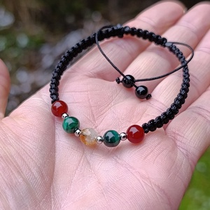 Bőség-Teremtés-Belső erő malachittal, citrinnel és karneollal  - ékszer - karkötő - ásványkarkötő - Meska.hu