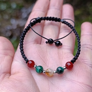 Bőség-Teremtés-Belső erő malachittal, citrinnel és karneollal  - Meska.hu