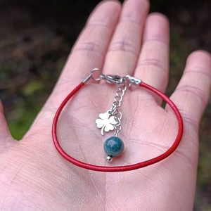 Bőség, növekedés, belső egyensúly mohaachát kapcsos karkötő - Meska.hu