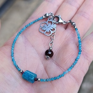 Apatit es gránát ásványkarkötő a kitartásért, tiszta irányért és belső erőért, Ékszer, Karkötő, Ásványkarkötő, Ékszerkészítés, MESKA