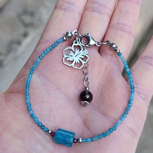 Apatit es gránát ásványkarkötő a kitartásért, tiszta irányért és belső erőért - ékszer - karkötő - ásványkarkötő - Meska.hu