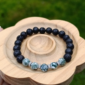 Aroma ékszer faacháttal és lávakővel - Meska.hu