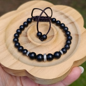 Shungit állítható női védelmező karkötő - Meska.hu