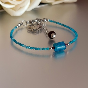 Apatit es gránát ásványkarkötő a kitartásért, tiszta irányért és belső erőért, Ékszer, Karkötő, Ásványkarkötő, Ékszerkészítés, MESKA