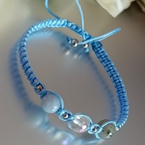 Belső nyugalom, intuíció és angyali védelem � csomózott ásványkarkötő - ékszer - karkötő - ásványkarkötő - Meska.hu