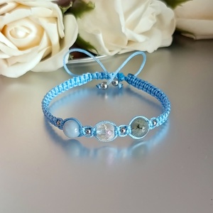 Belső nyugalom, intuíció és angyali védelem � csomózott ásványkarkötő - ékszer - karkötő - ásványkarkötő - Meska.hu