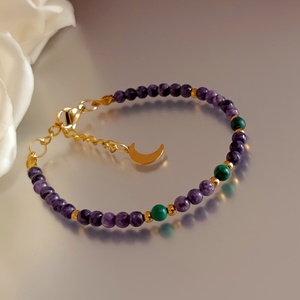 Átalakulás ásványkarkötő csaroittal és malachittal - ékszer - karkötő - ásványkarkötő - Meska.hu