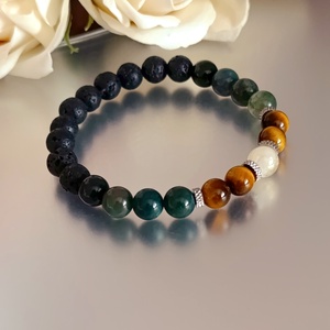 Erő, fókusz, bőség ásvány karkötő, Ékszer, Karkötő, Gyöngyös karkötő, Ékszerkészítés, MESKA