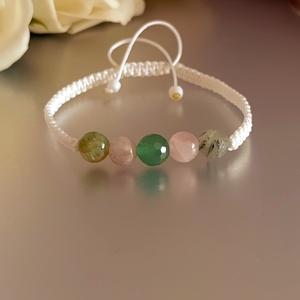 Calm - Harmónia - Szívgyógyítás - Lágyság csomózott ásványkarkötő - ékszer - karkötő - ásványkarkötő - Meska.hu