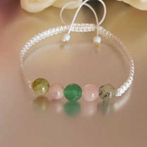 Calm - Harmónia - Szívgyógyítás - Lágyság csomózott ásványkarkötő - ékszer - karkötő - ásványkarkötő - Meska.hu