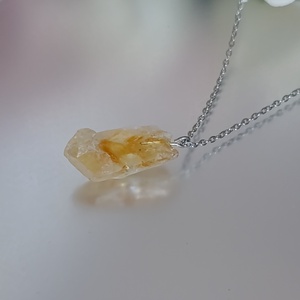 Nyers citrin nyaklánc - ékszer - nyaklánc - medálos nyaklánc - Meska.hu