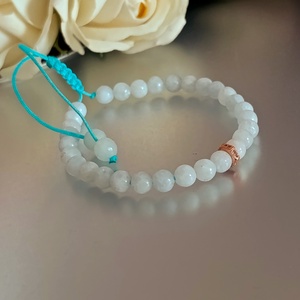 Angyali vezetés cölesztin állítható ásványkarkötő - ékszer - karkötő - ásványkarkötő - Meska.hu