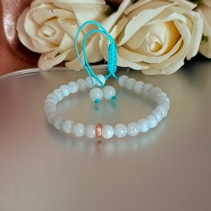 Angyali vezetés cölesztin állítható ásványkarkötő - ékszer - karkötő - ásványkarkötő - Meska.hu