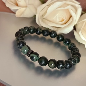 Stabilitás - biztonság - nyugalom kambaba jáspis férfi ásványkarkötő - ékszer - karkötő - ásványkarkötő - Meska.hu