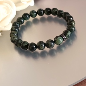 Stabilitás - biztonság - nyugalom kambaba jáspis férfi ásványkarkötő - ékszer - karkötő - ásványkarkötő - Meska.hu