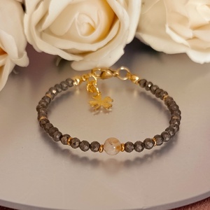 Bőségvonzó ásványkarkötő pirittel és citrinnel - ékszer - karkötő - ásványkarkötő - Meska.hu