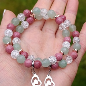 Anya�lánya ásványkarkötő szett � szeretet, kapcsolat és harmónia  - ékszer - karkötő - ásványkarkötő - Meska.hu