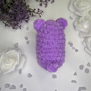 Plüssmaci - horgolt amigurumi plüssjáték gyerekeknek lila színben - játék & sport - plüssállat & játékfigura - maci - Meska.hu