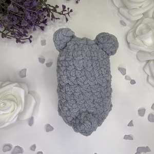Plüssmaci - szürke amigurumi plüssjáték gyerekeknek  - játék & sport - plüssállat & játékfigura - maci - Meska.hu