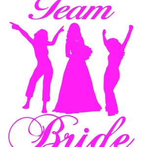 Vasalóval felvasalható Team Bride PÓLÓminta, személyes  ajándék, névnapi ajándék, Otthon & Életmód, Papír írószer, Matrica, matrica csomag, Mindenmás, MESKA