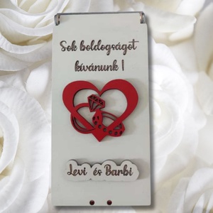 Esküvői pénzátadó dobozka gyűrűvel és szívvel - esküvő - emlék & ajándék - nászajándék - esküvői pénzátadó doboz - Meska.hu