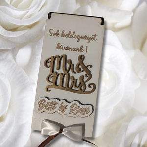 Esküvői pénzátadó dobozka Mr és MRS mintával - esküvő - emlék & ajándék - nászajándék - esküvői pénzátadó doboz - Meska.hu