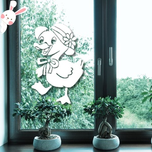 Kacsa kalapban dekormatrica, ablakmatrica - otthon & életmód - dekoráció - ajtó- és ablak dekoráció - ablakmatrica - Meska.hu