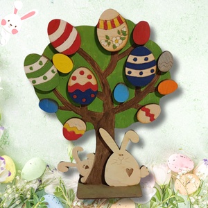Festhető NAGY tojásfa, húsvétfa, Otthon & Életmód, Dekoráció, Dísztárgy, Famegmunkálás, MESKA
