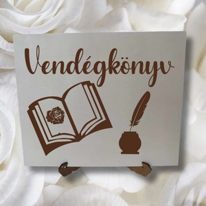 Fatábla Vendégkönyv - esküvő - dekoráció - tábla & jelzés - Meska.hu