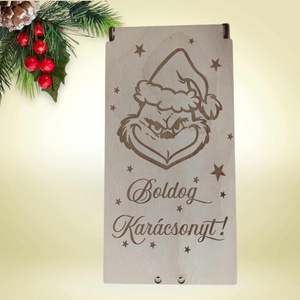 Pénzátadó dobozka grinccsel gravírozva - esküvő - emlék & ajándék - doboz - Meska.hu