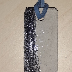 Beton medál, csillámporral díszítve, Ékszer, Nyaklánc, Medálos nyaklánc, Ékszerkészítés, MESKA