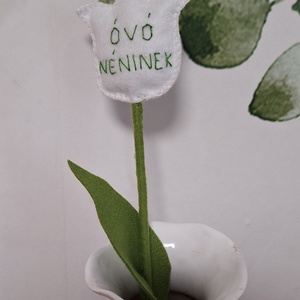 Filc tulipán. Örök tulipán. Mosolygós tulipán  - otthon & életmód - dekoráció - dísztárgy - Meska.hu