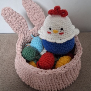 Horgolt amigurumi csibe, tyúk - játék & sport - plüssállat & játékfigura - más figura - Meska.hu