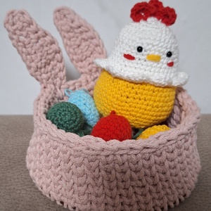 Horgolt amigurumi csibe, tyúk - játék & sport - plüssállat & játékfigura - más figura - Meska.hu